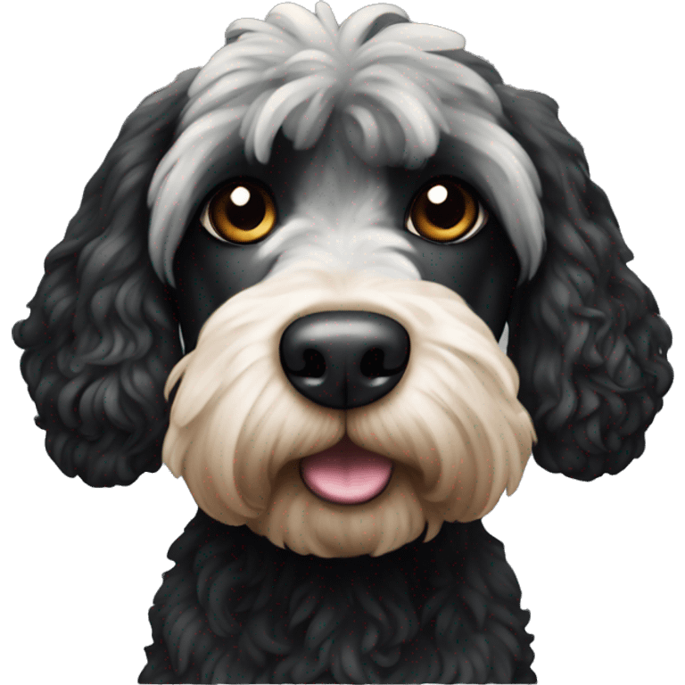 Black cockerpoo standing emoji