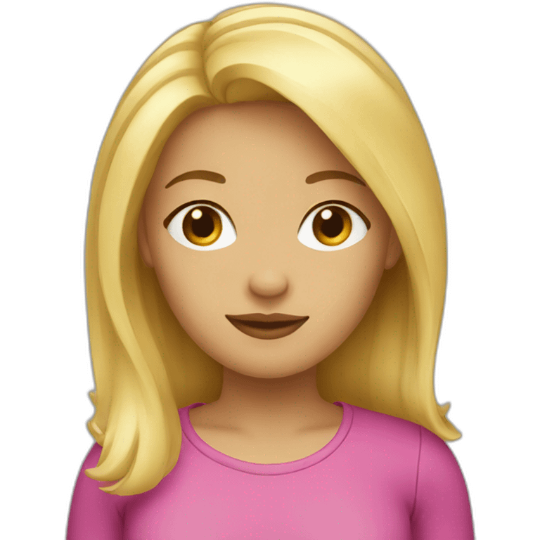 Fille blonde emoji