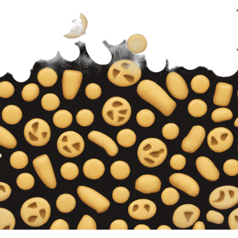 Black colored food emoji