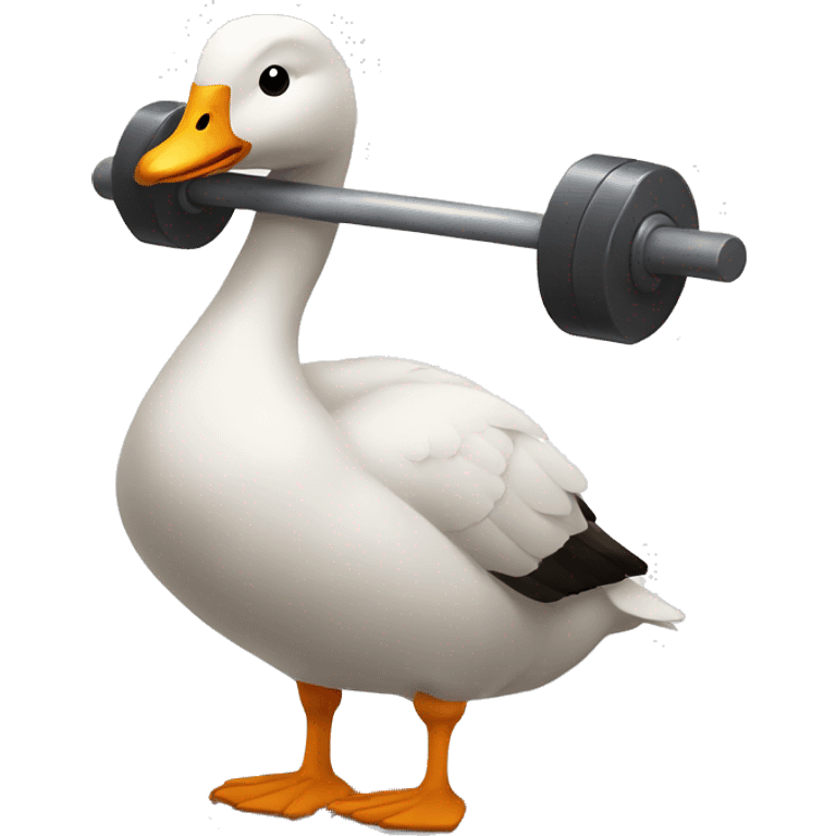 Goose with weights emoji