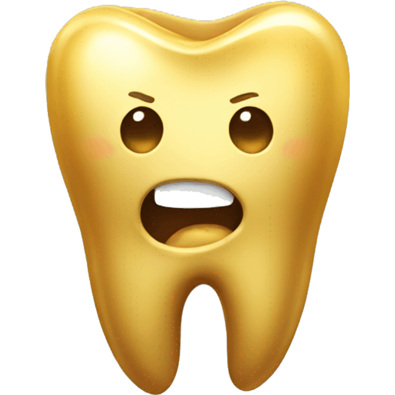 Golden tooth emoji