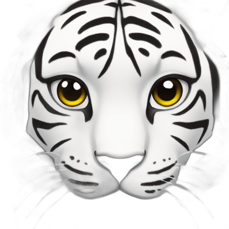 japanese anime like white tiger emoji