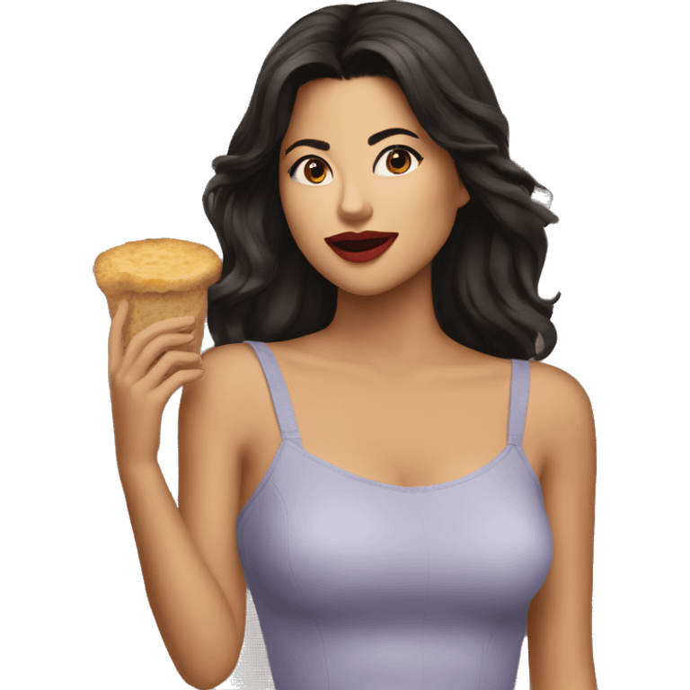 Selena qui mange des pâtes  emoji