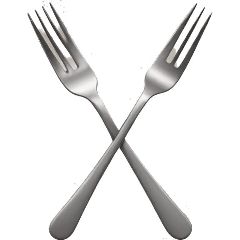 Fork with arms and legs. It has surprising face emoji