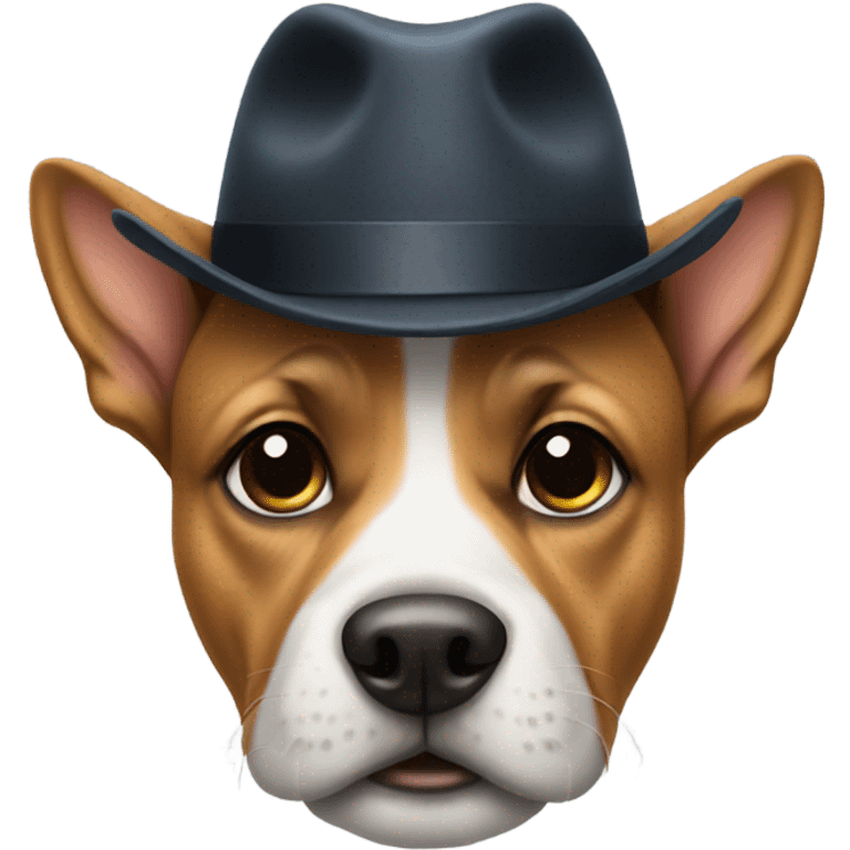 Dog with a hat emoji