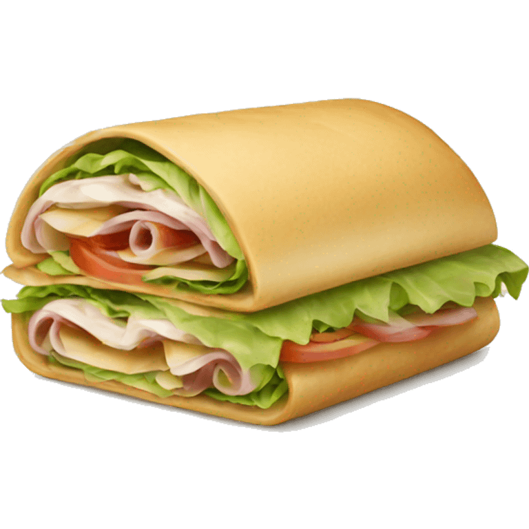 a long sandwich in a wrap emoji