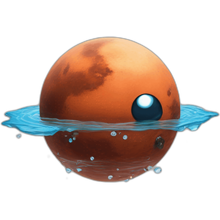 Mars on the water  emoji