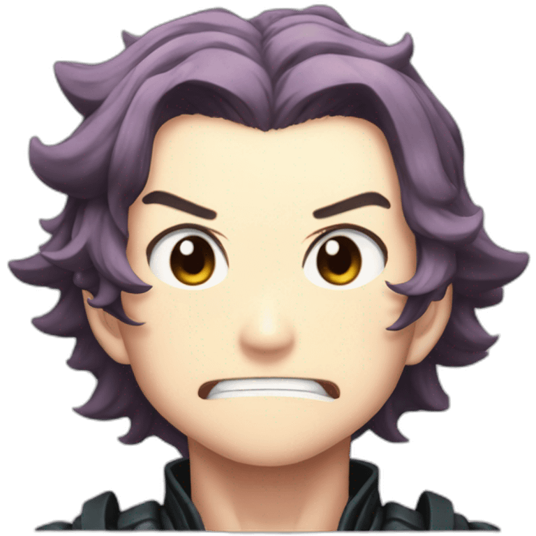 Tanjiro Kamado Demon SLayer Angry emoji