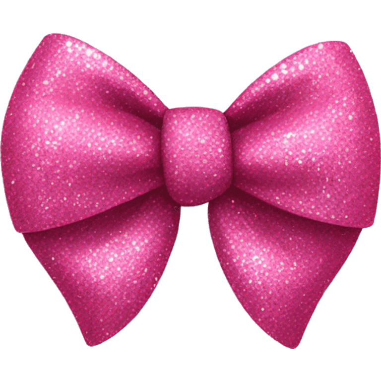 Pink glitter bow emoji