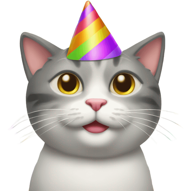 Cat with party hat emoji