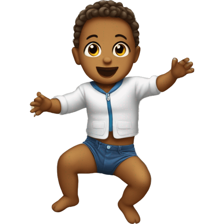 Baby dancing on a train  emoji