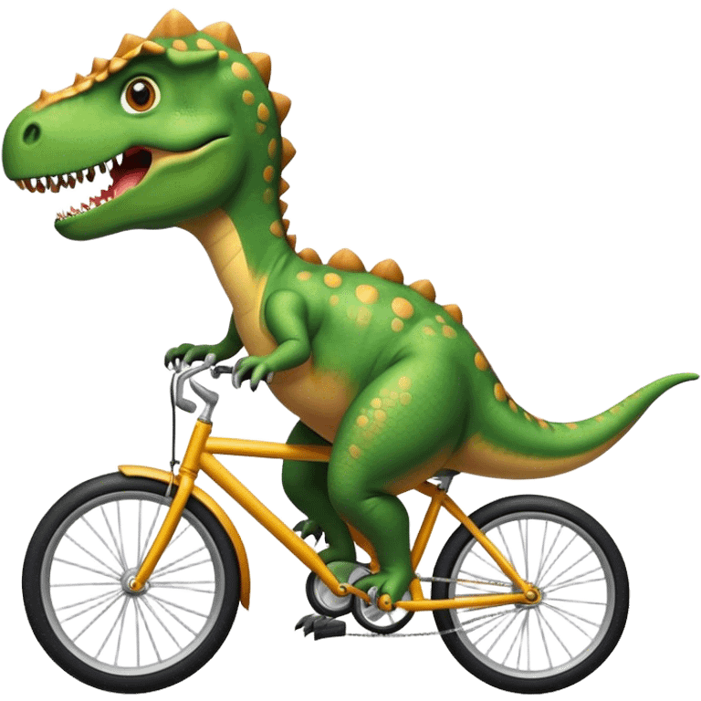 Dinosaur on a bike emoji