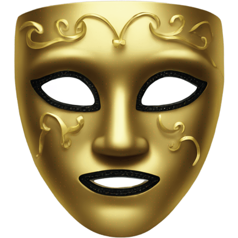 gold masquerade mask emoji