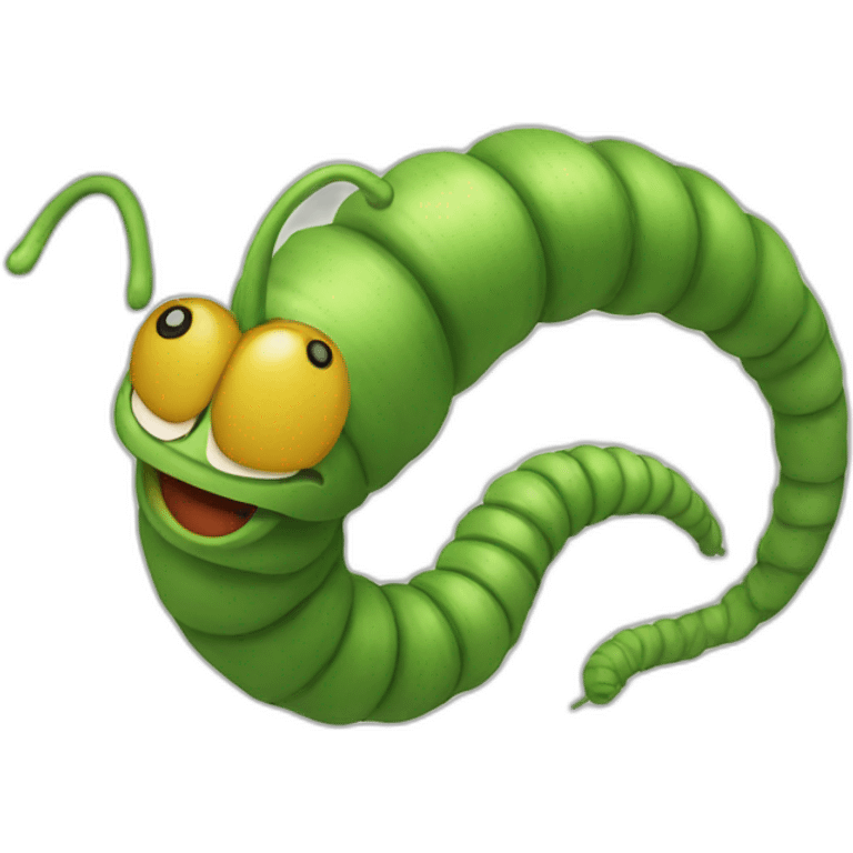 Apple worm emoji