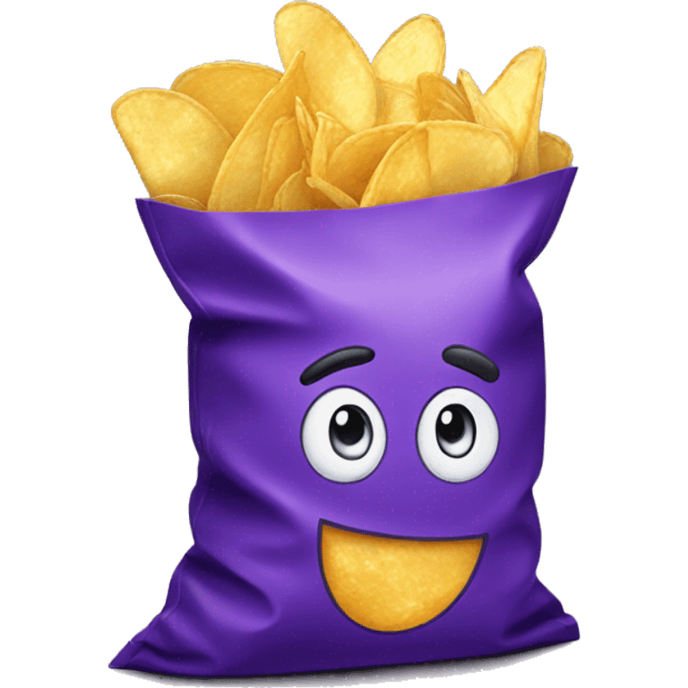 purple bag of chips emoji