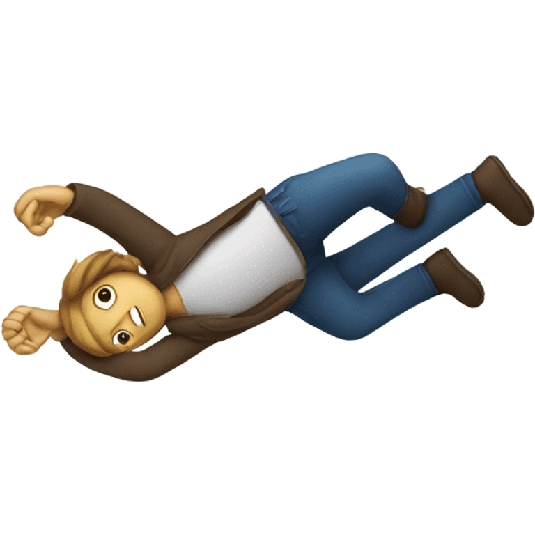 A person floating upside down emoji