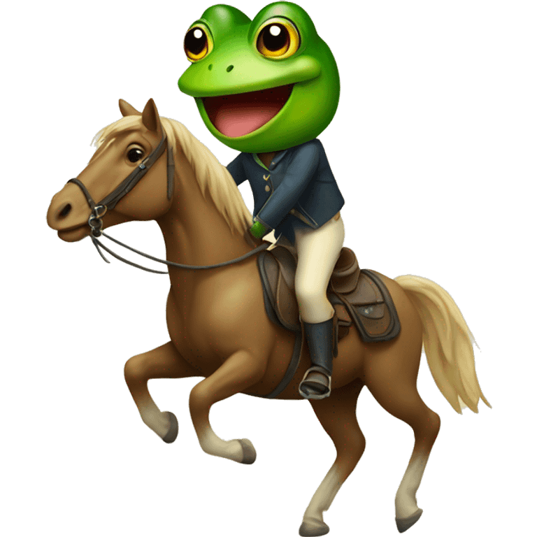 Frog on a horse emoji