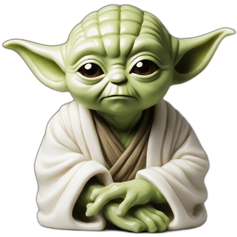 Yoda head porcelain chinese ink emoji