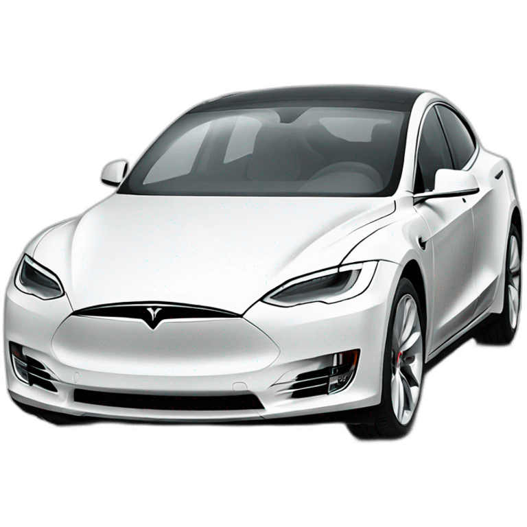 White Tesla car emoji