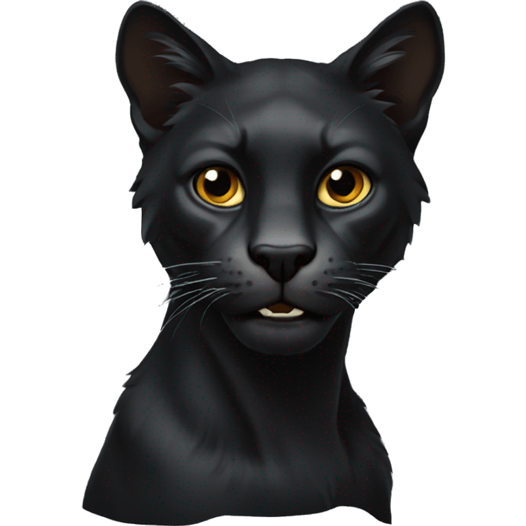 animal pantera negra feroz emoji