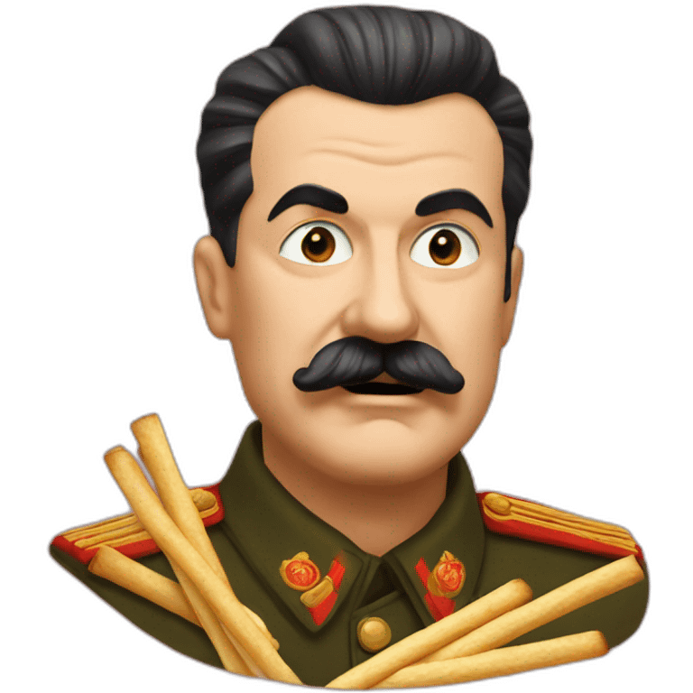 Stalin eating poki sticks emoji