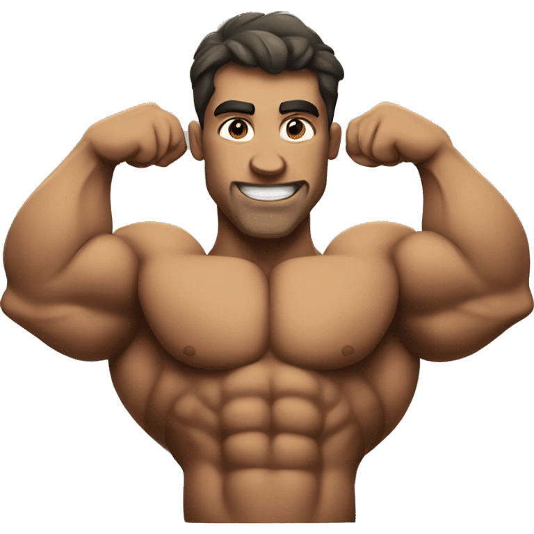 Bodybuilders, flexing muscles emoji