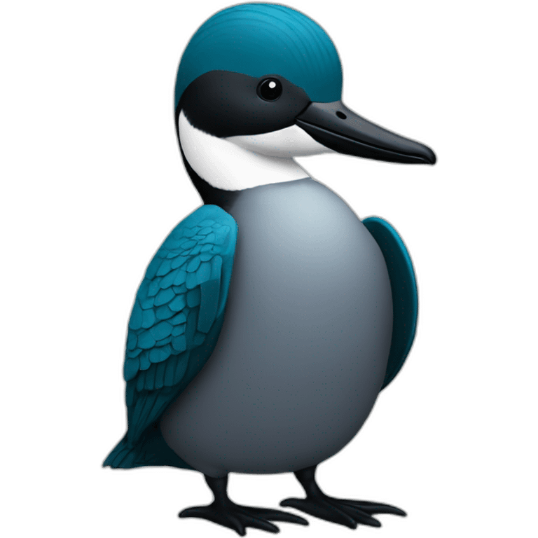 a minnesota loon, wearing a tech bro uniform emoji