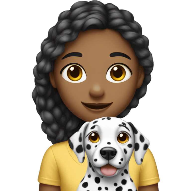 A Girl with dalmatian emoji