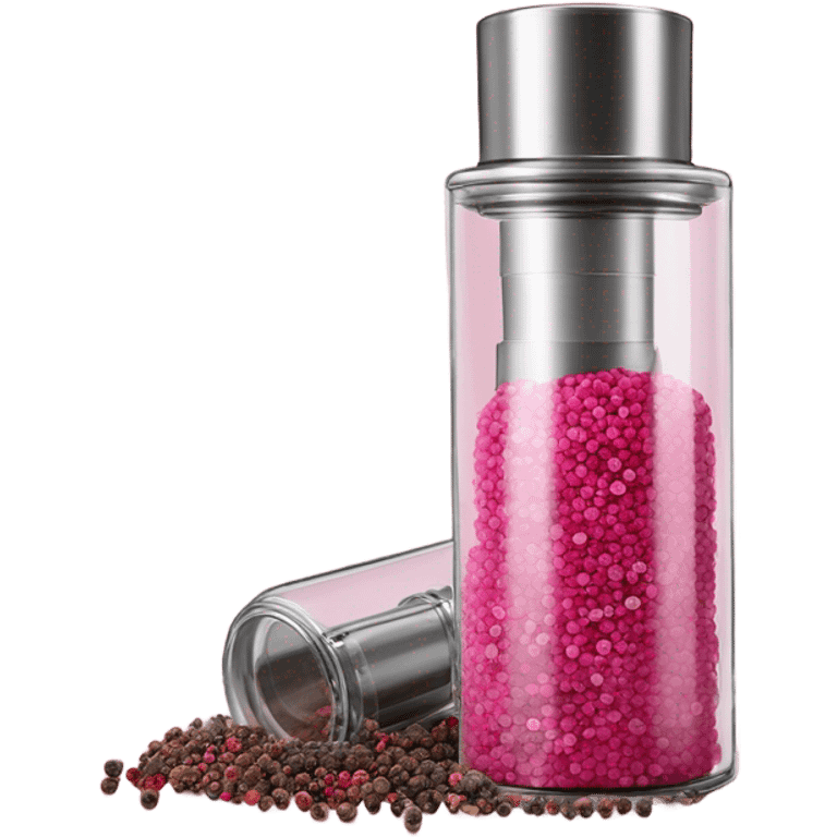 pink peppercorn in grinder bottle emoji