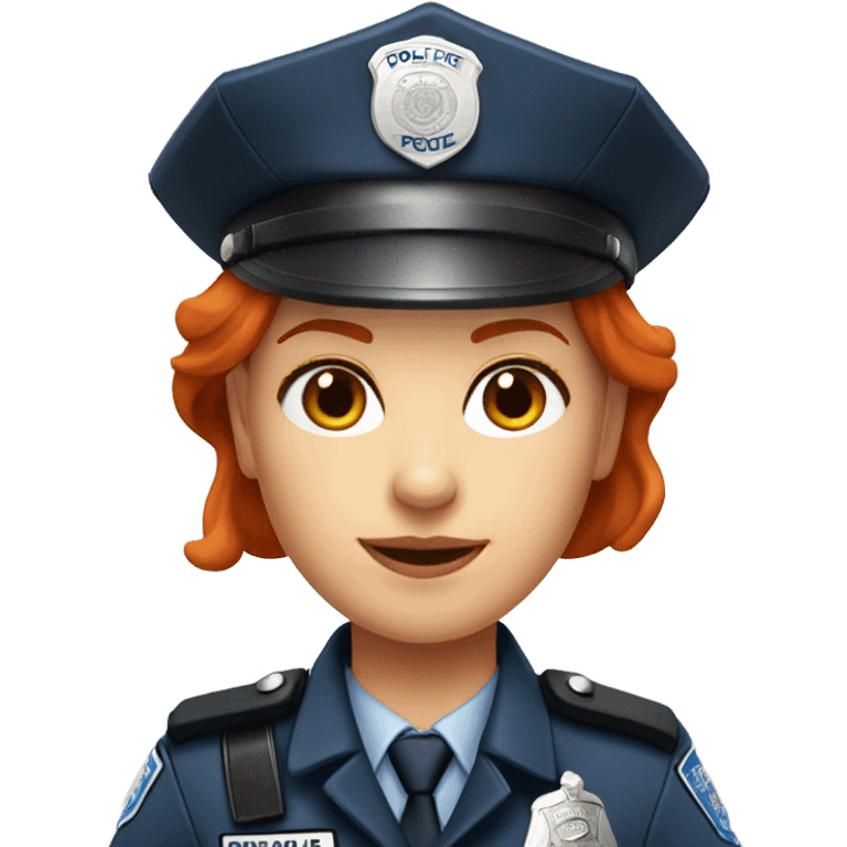 Red Head Police Officer Girl  emoji