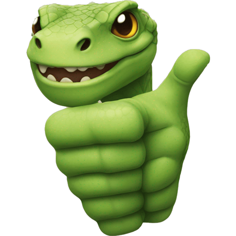 Reptilian thumbs up emoji