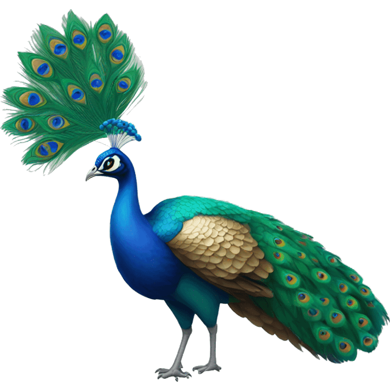 Peacock with feather emoji