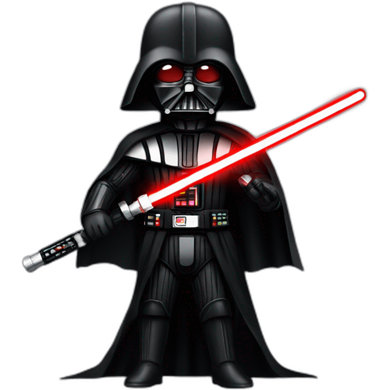 Dark vador holding  red light saber emoji