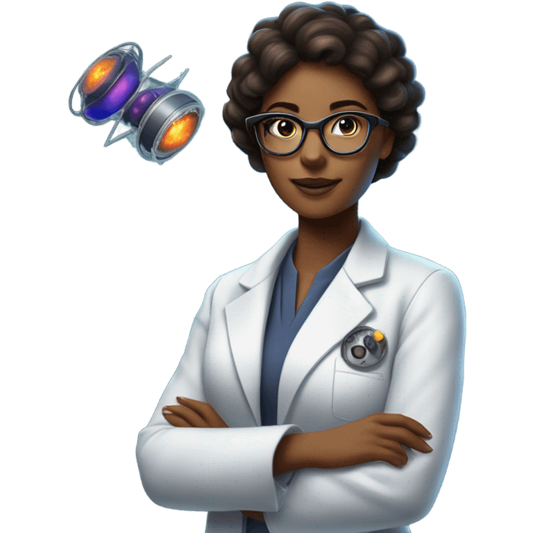 Dark matter physicist female emoji