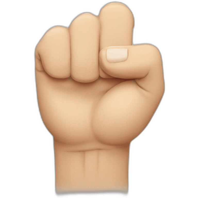 Fist but thumb between index and middle finger emoji