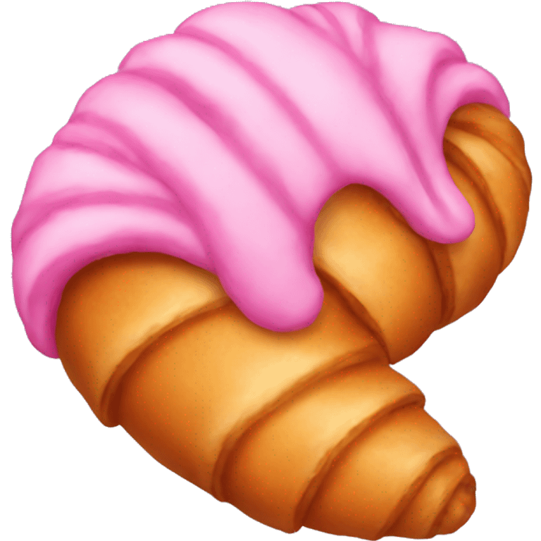 Pink croissant emoji