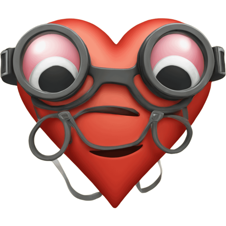 Heart with goggles  emoji