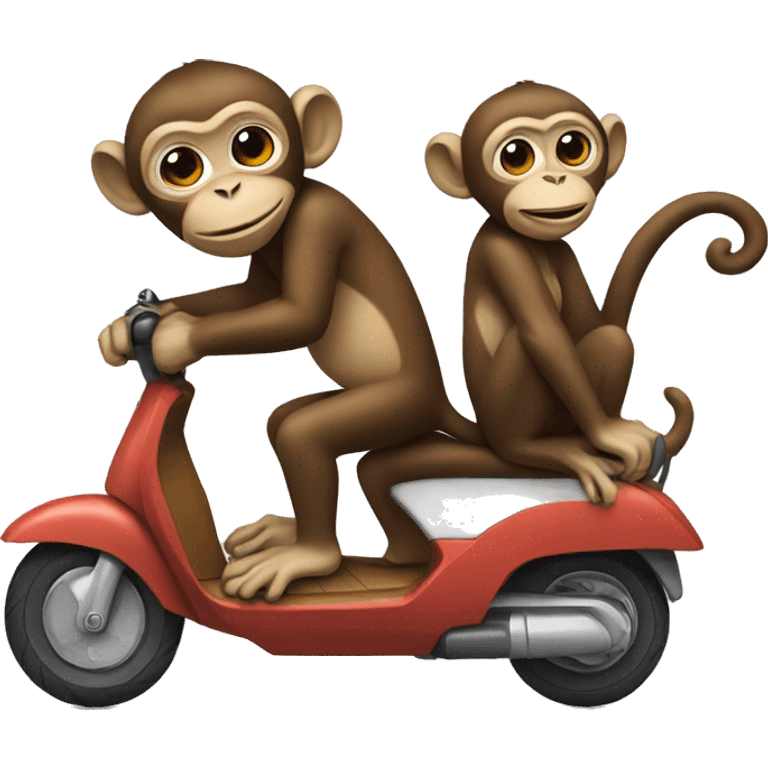 Monkey on a scooter emoji