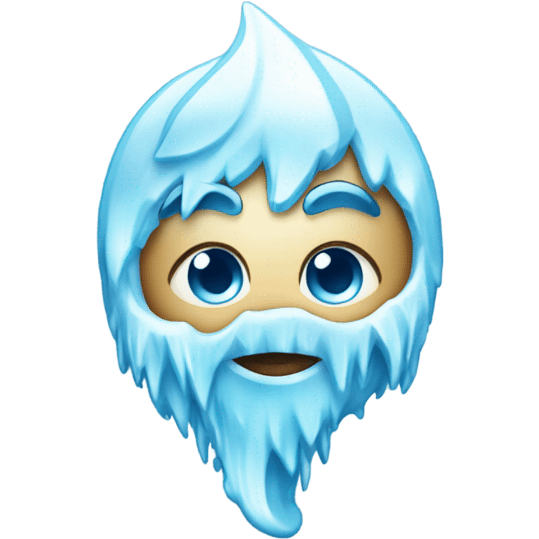 Cartoon ice character emoji