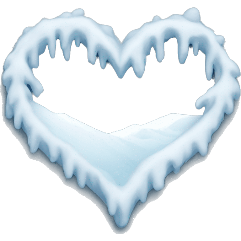 Snow heart emoji