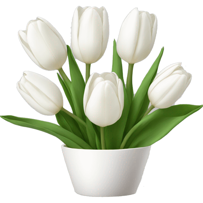 White tulips emoji