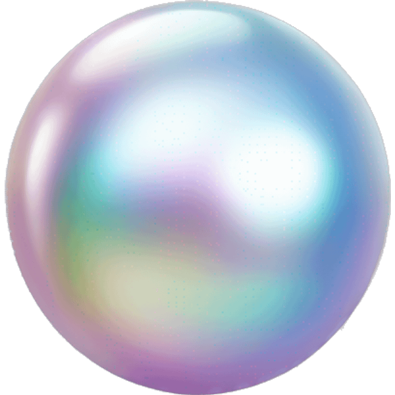 an iridescent pearl emoji