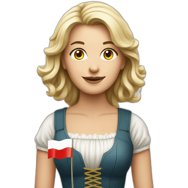 Austrian woman with Austrian flag emoji