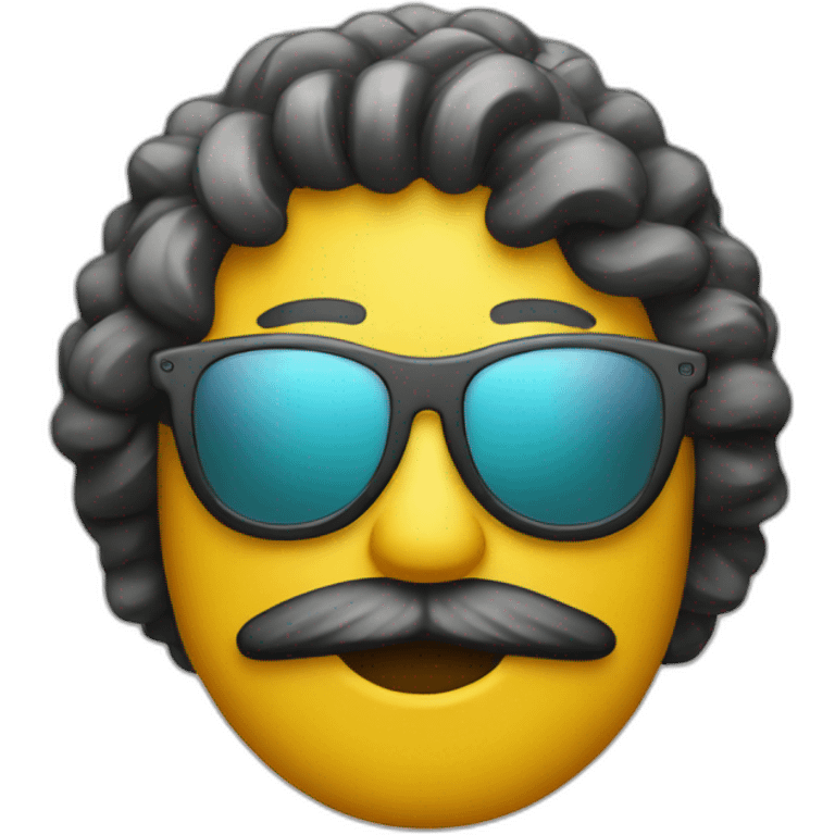 "Design an emoji depicting a shrug with a cool vibe by adding sunglasses for that extra stylish touch." emoji