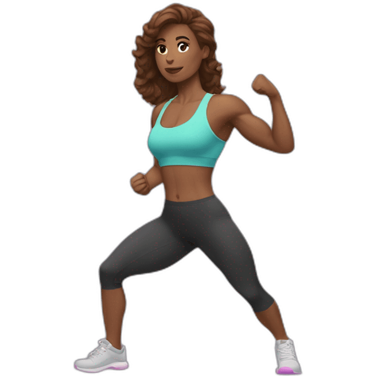 Femme qui fait de la muscu emoji