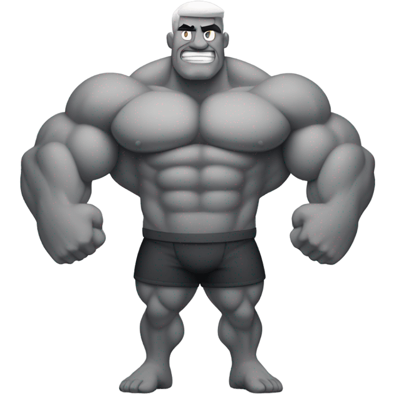 Gray skin hulk emoji