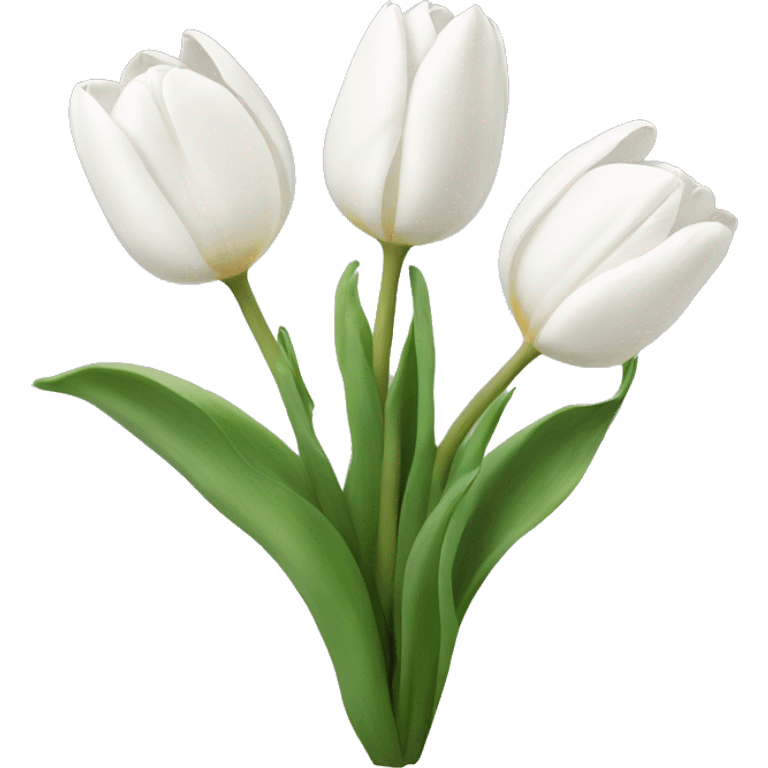 white tulips  emoji