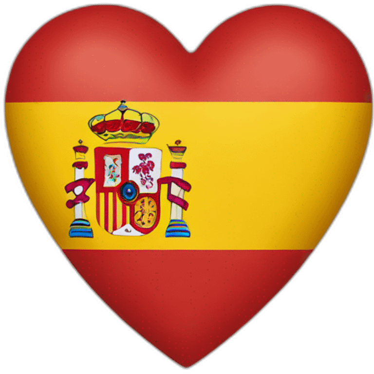 spain flag inside a heart emoji