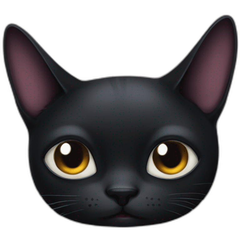 stupid black cat with single eye emoji