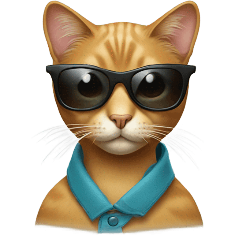 Cat with sunglasses emoji